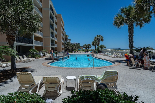 view of pool with a patio