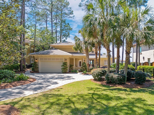 view of front of home with a front yard