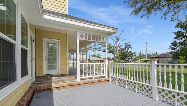 view of wooden deck