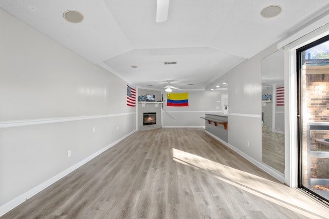 hall featuring light hardwood / wood-style floors