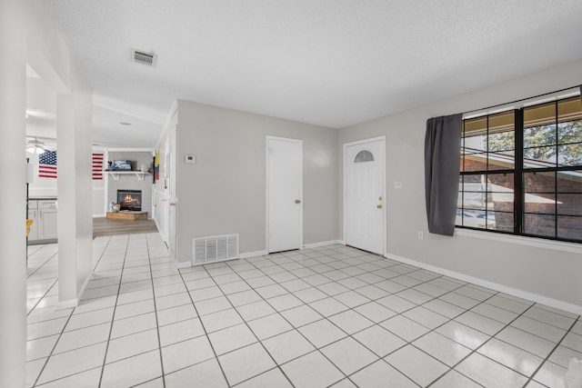 foyer with light tile flooring