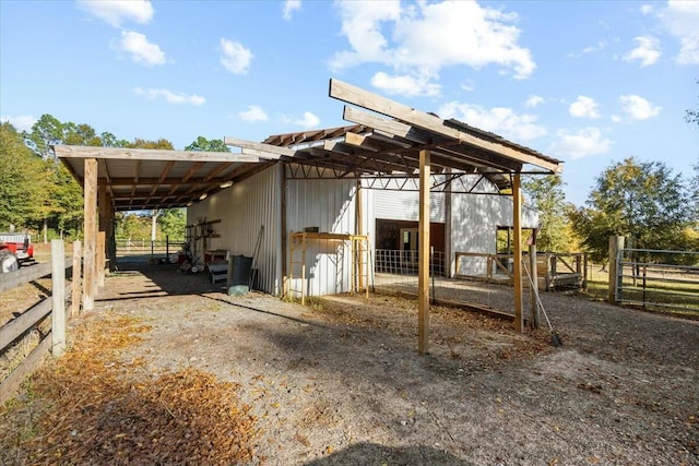 view of horse barn