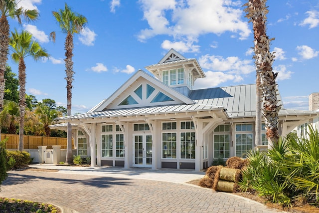 exterior space with french doors