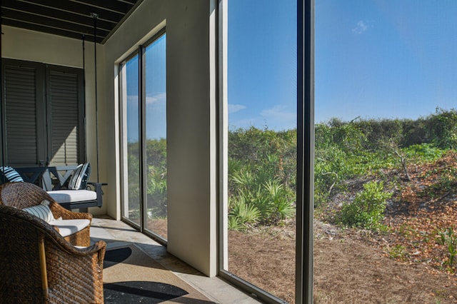 view of sunroom