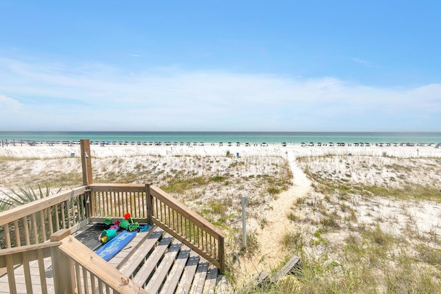 water view with a view of the beach