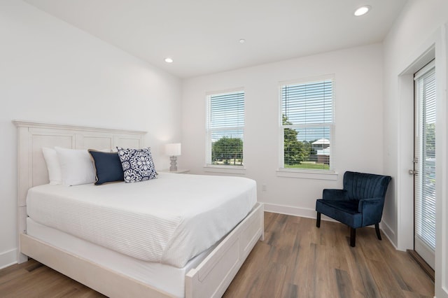 bedroom featuring hardwood / wood-style flooring