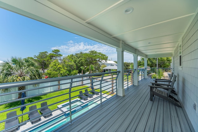 view of wooden terrace