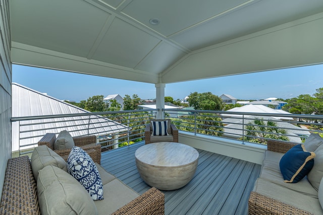 balcony featuring an outdoor hangout area