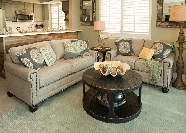 view of tiled living room