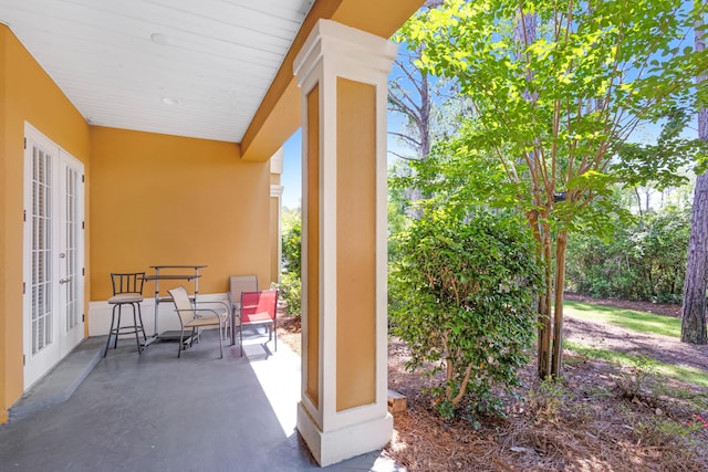 view of patio with french doors