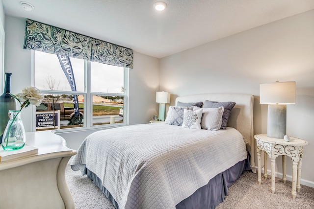 view of carpeted bedroom