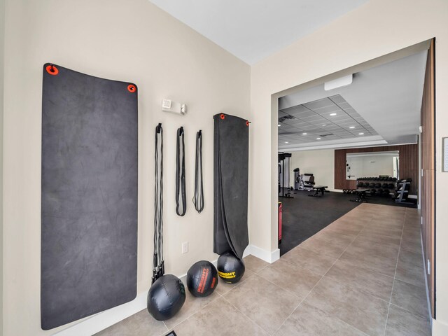 view of workout area