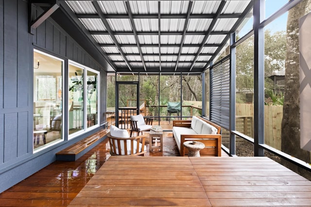 view of sunroom / solarium