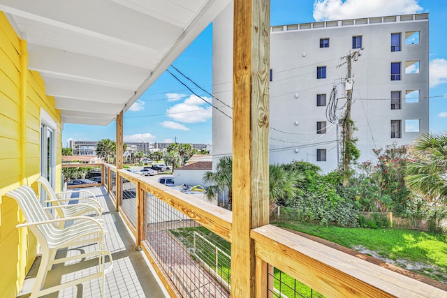 view of balcony