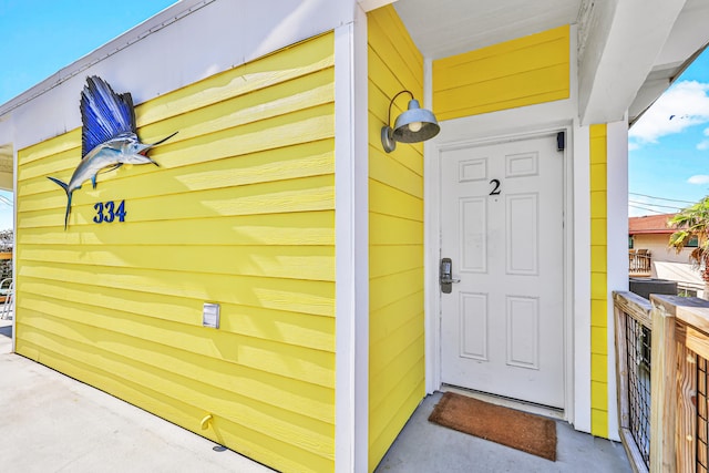 view of doorway to property