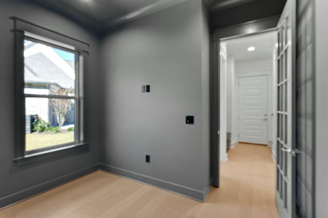 empty room featuring light hardwood / wood-style flooring