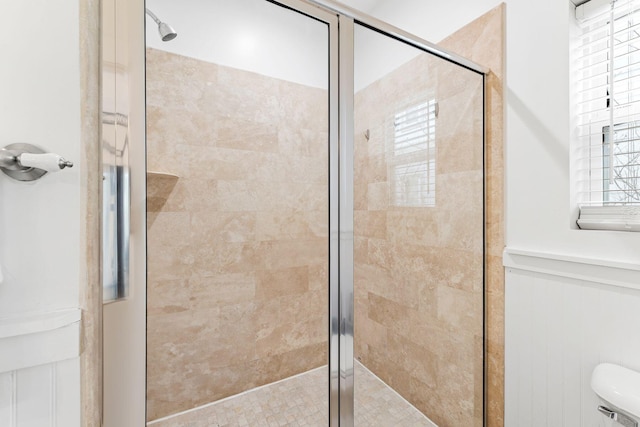 bathroom with an enclosed shower