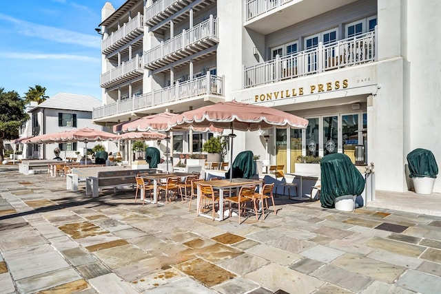 view of patio / terrace featuring a balcony