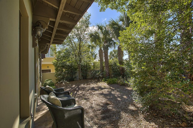 view of yard with a patio area