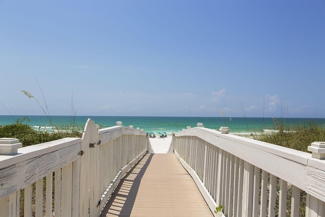 view of property's community with a water view