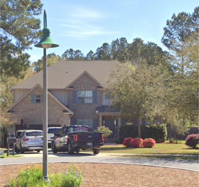 exterior space featuring a garage