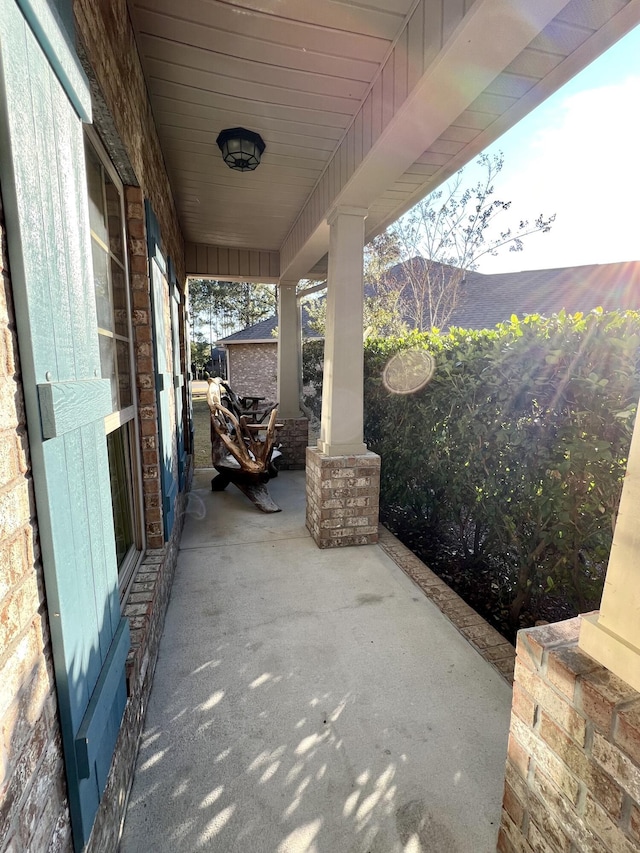 view of patio / terrace featuring covered porch