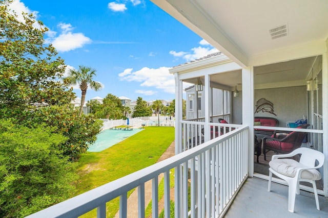 view of balcony