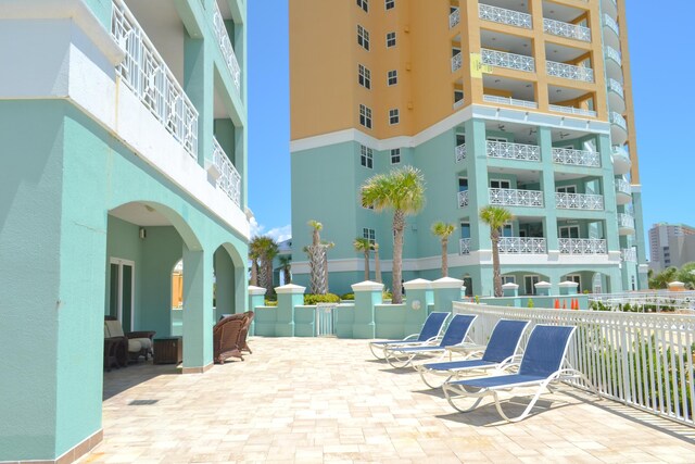 view of patio / terrace featuring a balcony