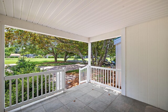 view of patio with a porch