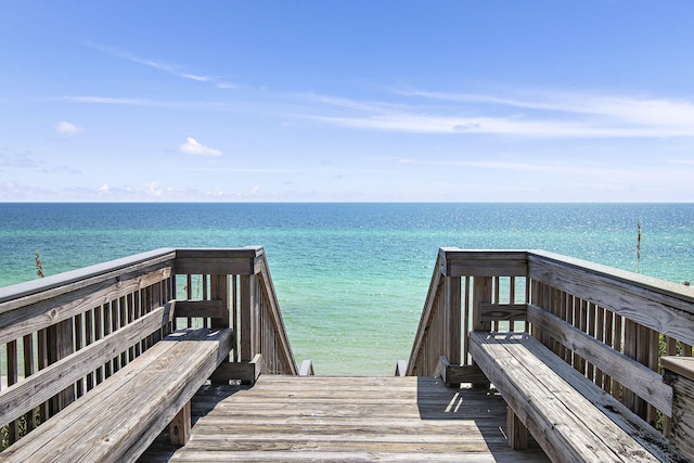 view of home's community with a water view