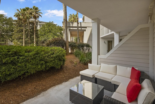 view of patio / terrace with an outdoor hangout area