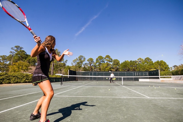 view of tennis court