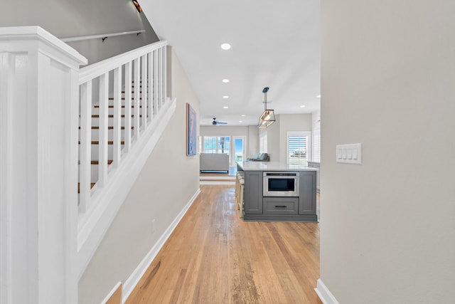 interior space with light wood-type flooring