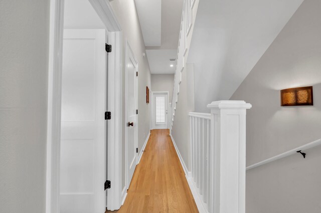 hallway featuring light hardwood / wood-style flooring