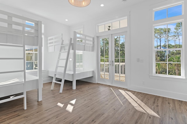 interior space with french doors and a healthy amount of sunlight