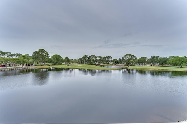 view of water feature