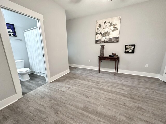 interior space with hardwood / wood-style flooring