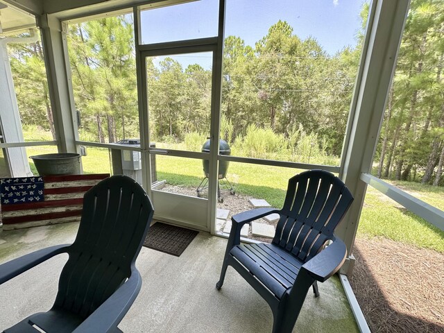 view of sunroom / solarium