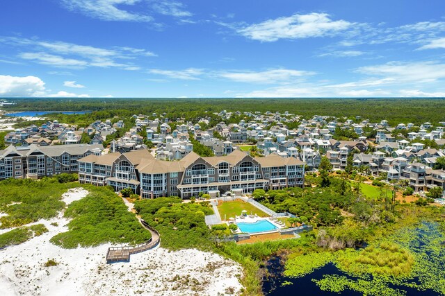 37 S Compass Point Way Unit 107, Inlet Beach, FL 32461 - aerial view of residential area with a pool and a large body of water