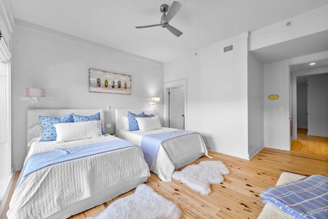 37 S Compass Point Way Unit 107, Inlet Beach, FL 32461 - bedroom featuring wood finished floors and ceiling fan