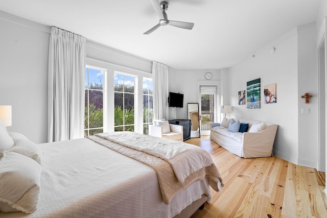 37 S Compass Point Way Unit 107, Inlet Beach, FL 32461 - bedroom featuring wood finished floors and a ceiling fan