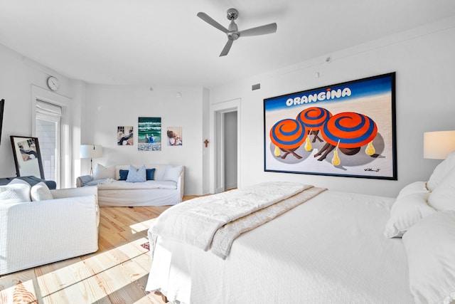 37 S Compass Point Way Unit 107, Inlet Beach, FL 32461 - bedroom with wood finished floors and ceiling fan