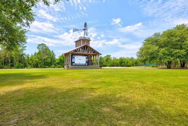 surrounding community featuring a lawn