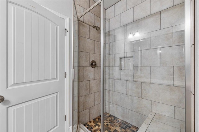 bathroom featuring walk in shower