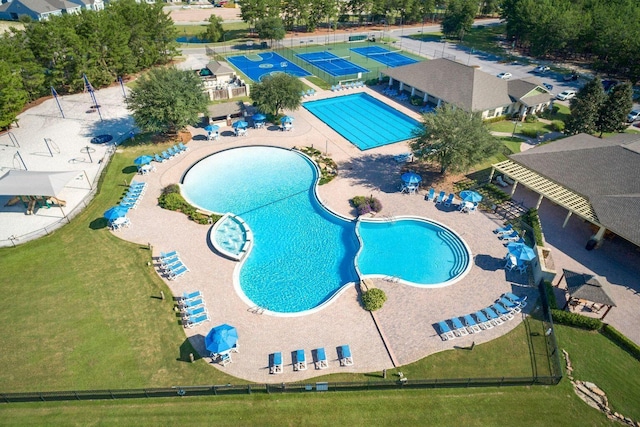 birds eye view of property