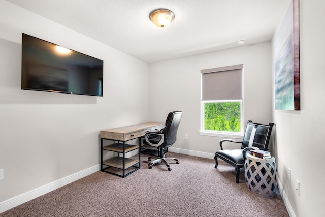 view of carpeted office