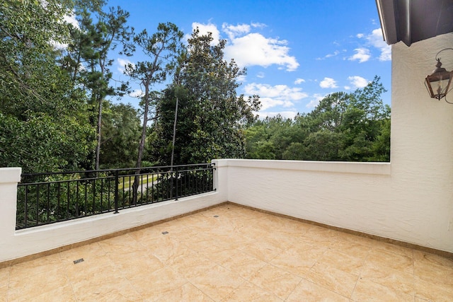 view of patio / terrace with a balcony