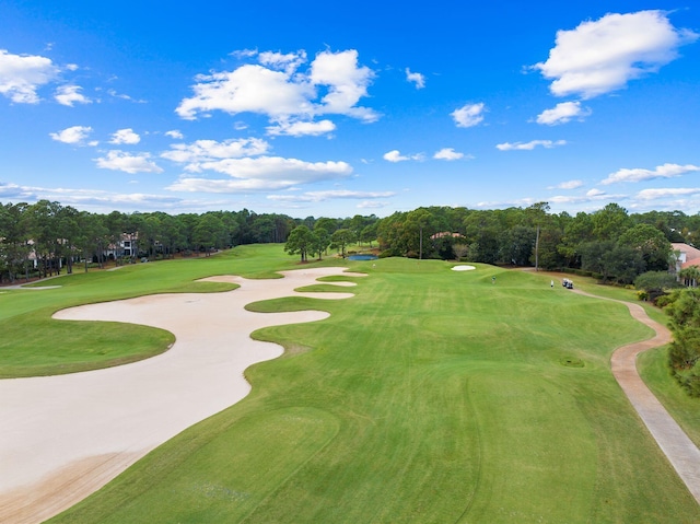 aerial view with golf course view