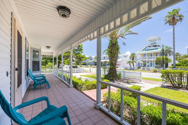 view of patio featuring covered porch