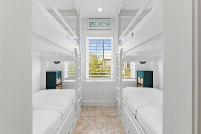 bedroom featuring light hardwood / wood-style floors